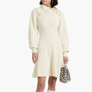 Derek Lam 10 Crosby Rita Asymmetric Knit Turtleneck Dress Size Small